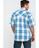 Resistol Men's Biscayne Large Plaid Short Sleeve Western Shirt , White, hi-res