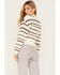 Image #4 - Cleo + Wolf Women's Abstract Stripe Cropped Knit Sweater, Ivory, hi-res