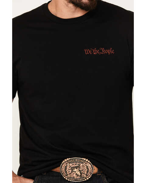 Image #3 - Howitzer Men's Never Fight Alone Short Sleeve Graphic T-Shirt, Black, hi-res