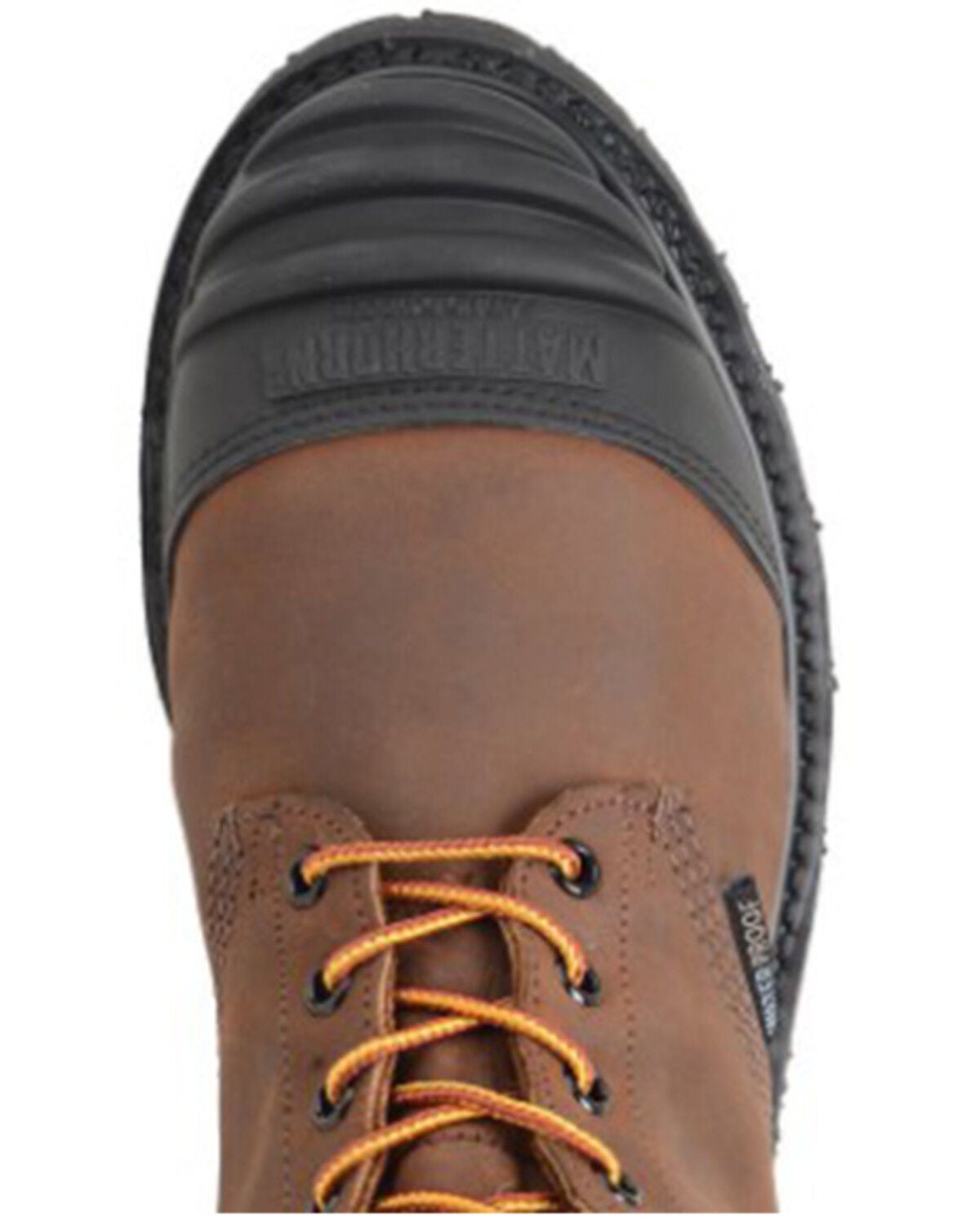 Image #5 - Matterhorn Men's 10" Waterproof Internal Met Guard Lace-Up Boots - Steel Toe, Dark Brown, hi-res