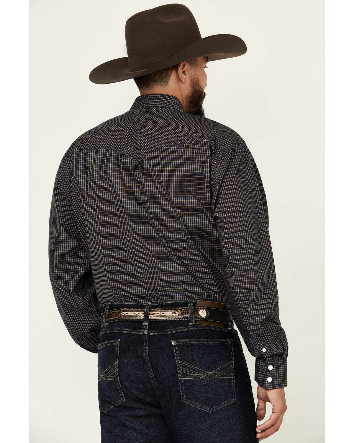 Image #4 - Resistol Men's Colby Long Sleeve Button-Down Western Shirt, Dark Blue, hi-res