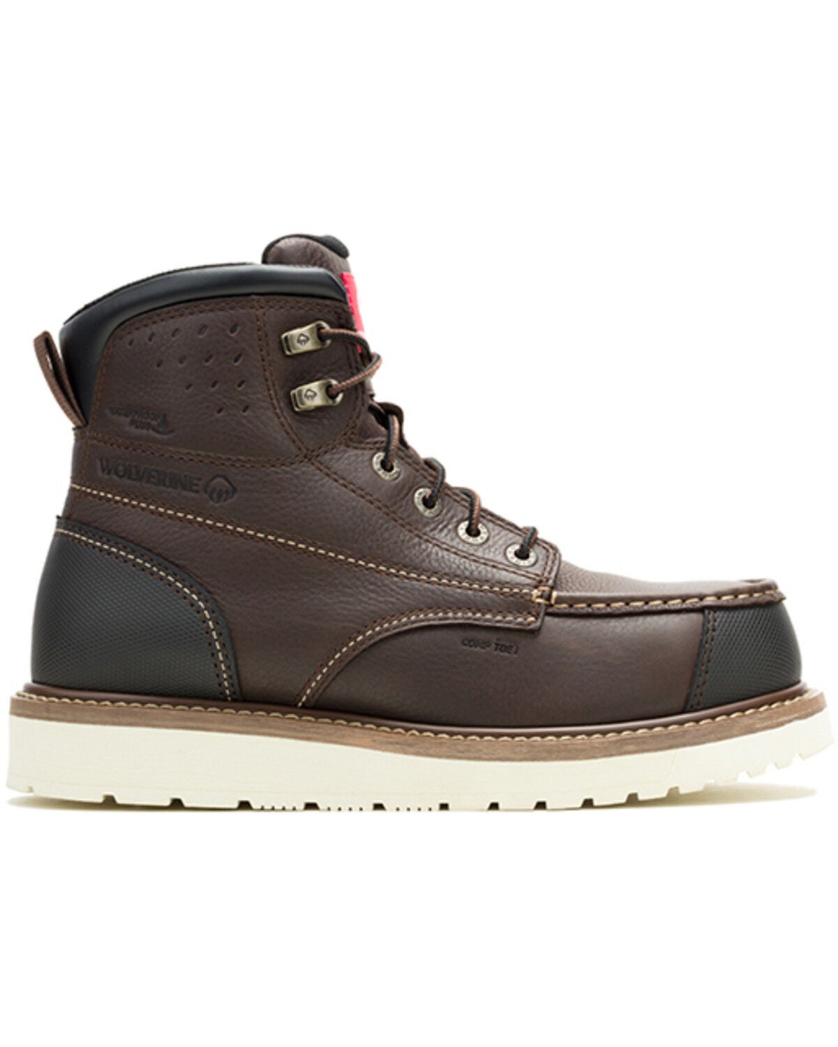 Image #2 - Wolverine Men's 6" Loader II ft HYPERREST CarbonMAX&reg; Moc Work Boots - Composite Toe, Dark Brown, hi-res