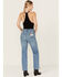 Image #3 - Wrangler Women's Wild West Light Wash High Rise Straight Jeans , Light Wash, hi-res