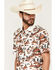 Image #2 - RANK 45&reg; Men's Josey Desert Print Short Sleeve Button-Down Polo Shirt, Cream, hi-res