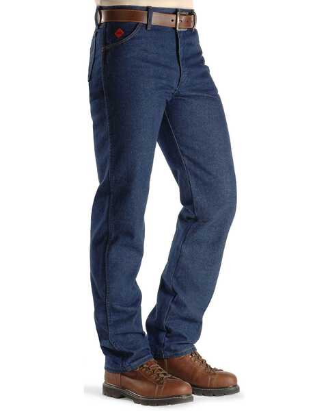 Wrangler Men's FR Flame Resistant Original Fit Work Jeans , Denim, hi-res