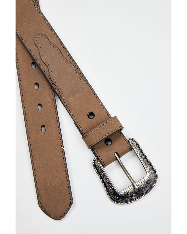 Cody James Men's Brown Casual Billet Leather Belt, Brown, hi-res