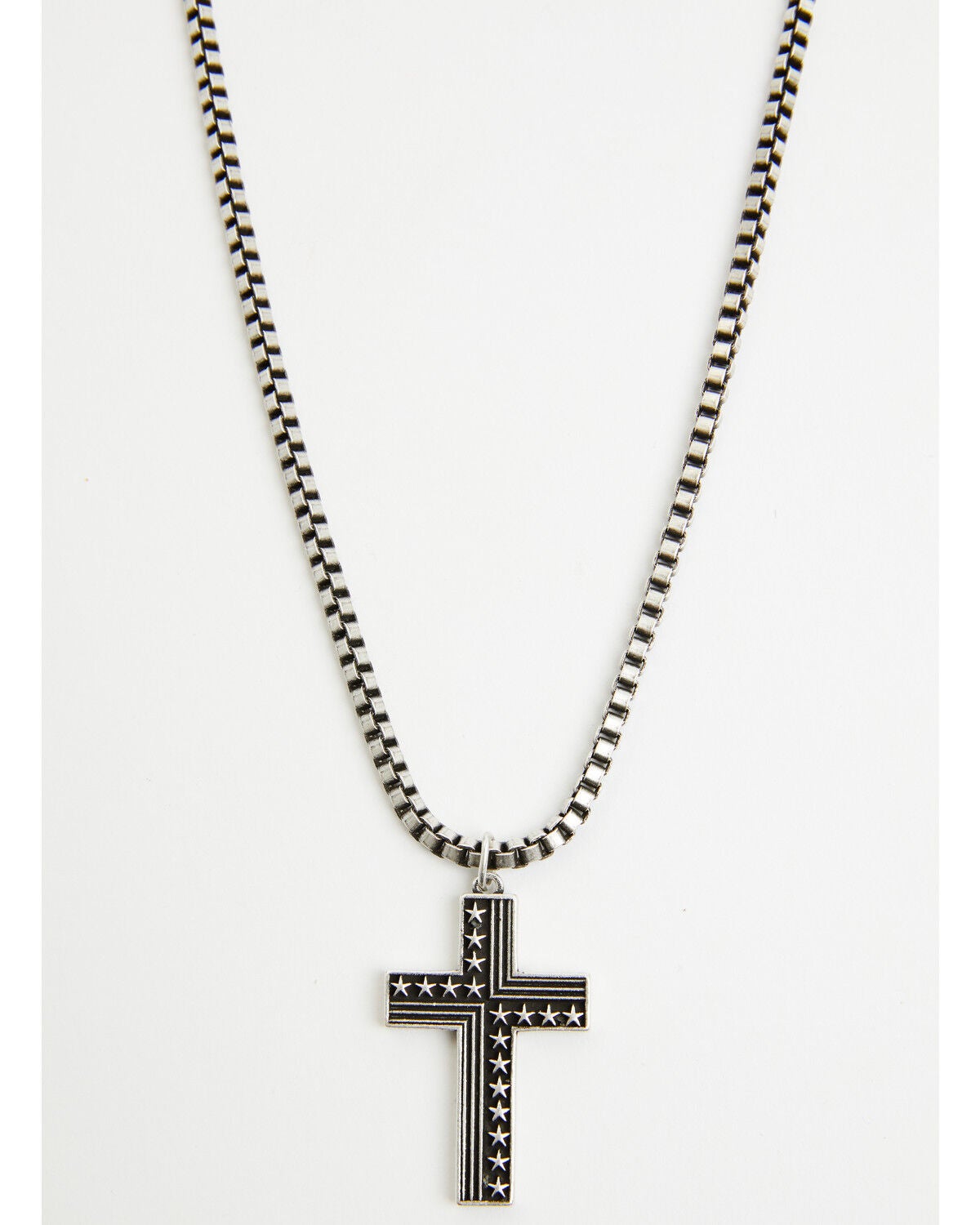 Cody James Men's Stars & Stripes Necklace, Silver, hi-res