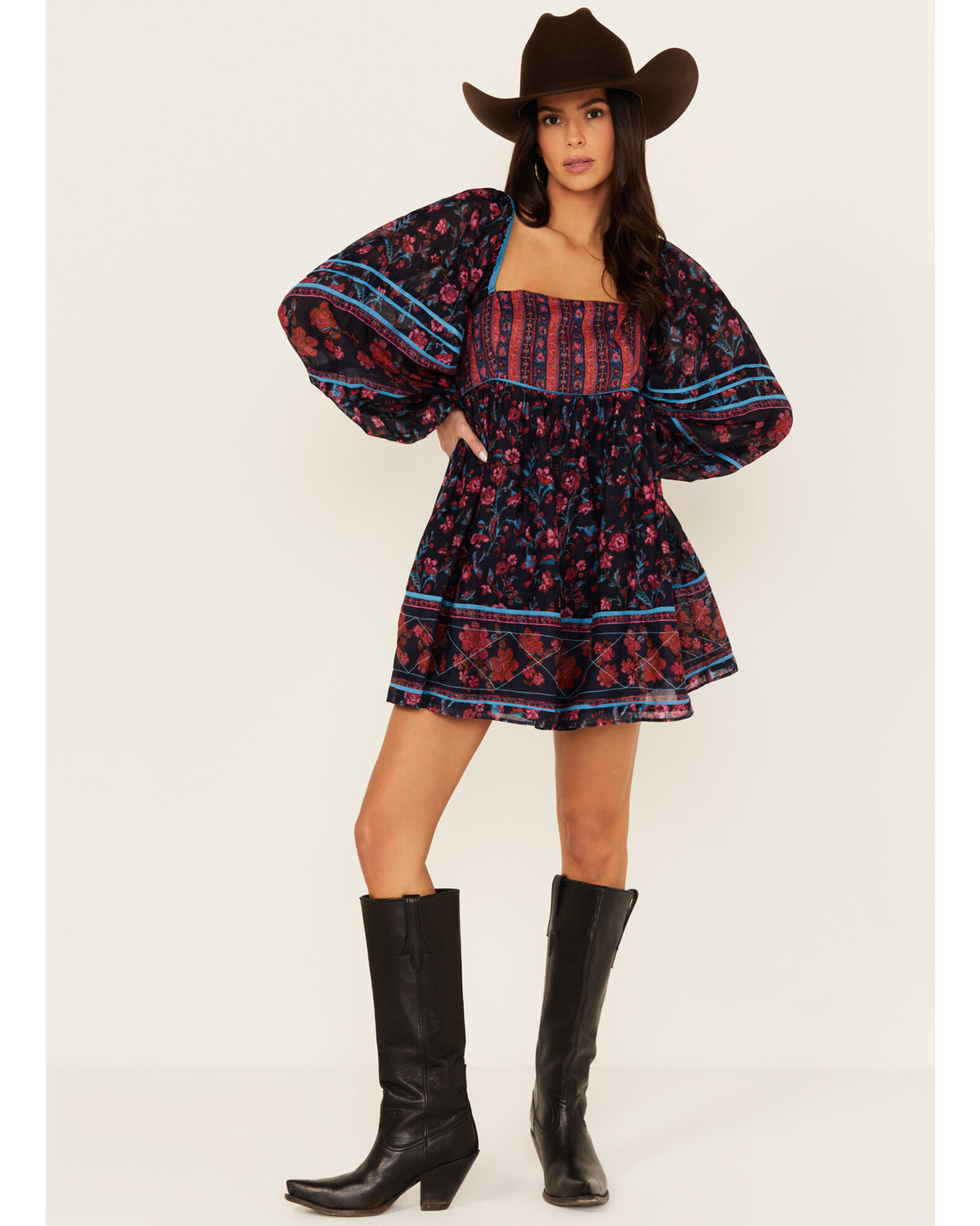 Free people long sleeve mini dress sales