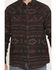Image #3 - Moonshine Spirit&reg; Men's Antler Southwestern Print Long Sleeve Snap Flannel Shirt, Burgundy, hi-res
