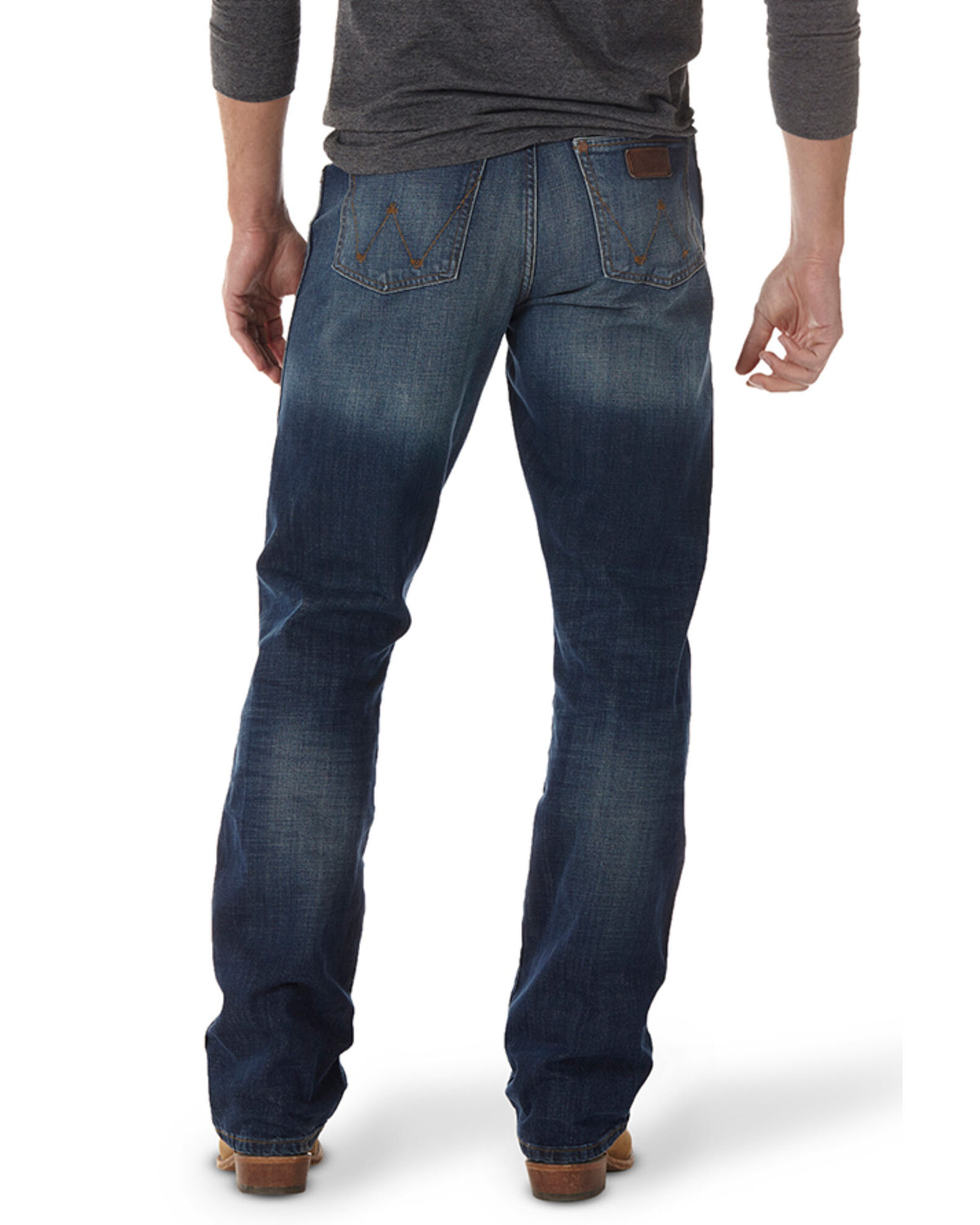 Image #7 - Wrangler Retro Men's Medium Wash Low Rise Relaxed Bootcut Jeans, Indigo, hi-res