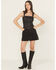 Image #1 - Levi's Women's Open Mind Pleated Denim Mini Skirt, Black, hi-res