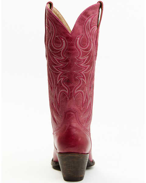 Image #5 - Idyllwind Women's Coming Up Roses Leather Western Boots - Snip Toe , Magenta, hi-res