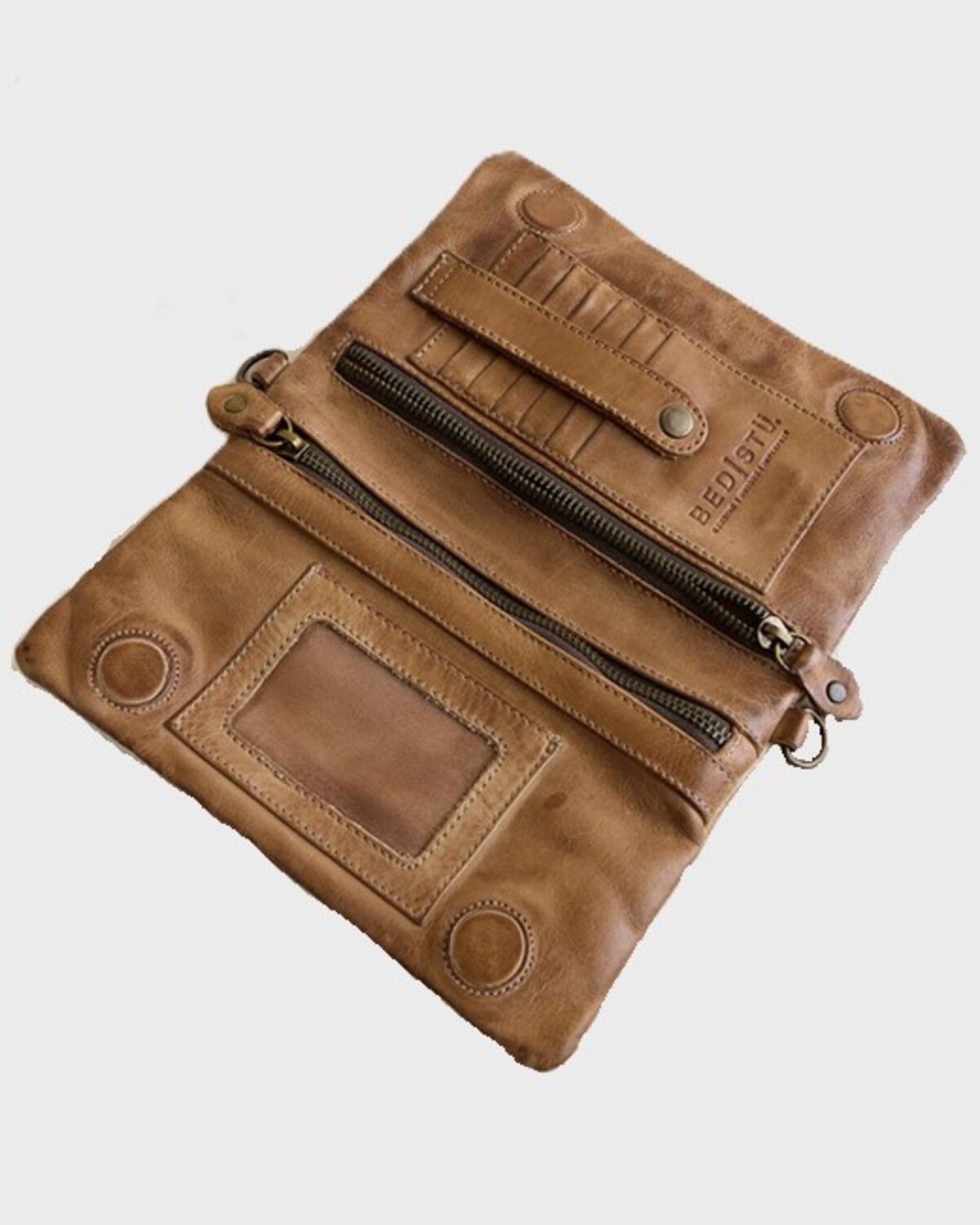 Image #3 - Bed Stu Women's Cadence Leather Crossbody Wristlet Bag, Tan, hi-res