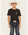 Image #2 - Wrangler Boys' Cowboy Short Sleeve Graphic T-Shirt, Black, hi-res
