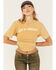 Image #2 - Cleo + Wolf Women's Let's Chill Short Sleeve Graphic Tee, Gold, hi-res