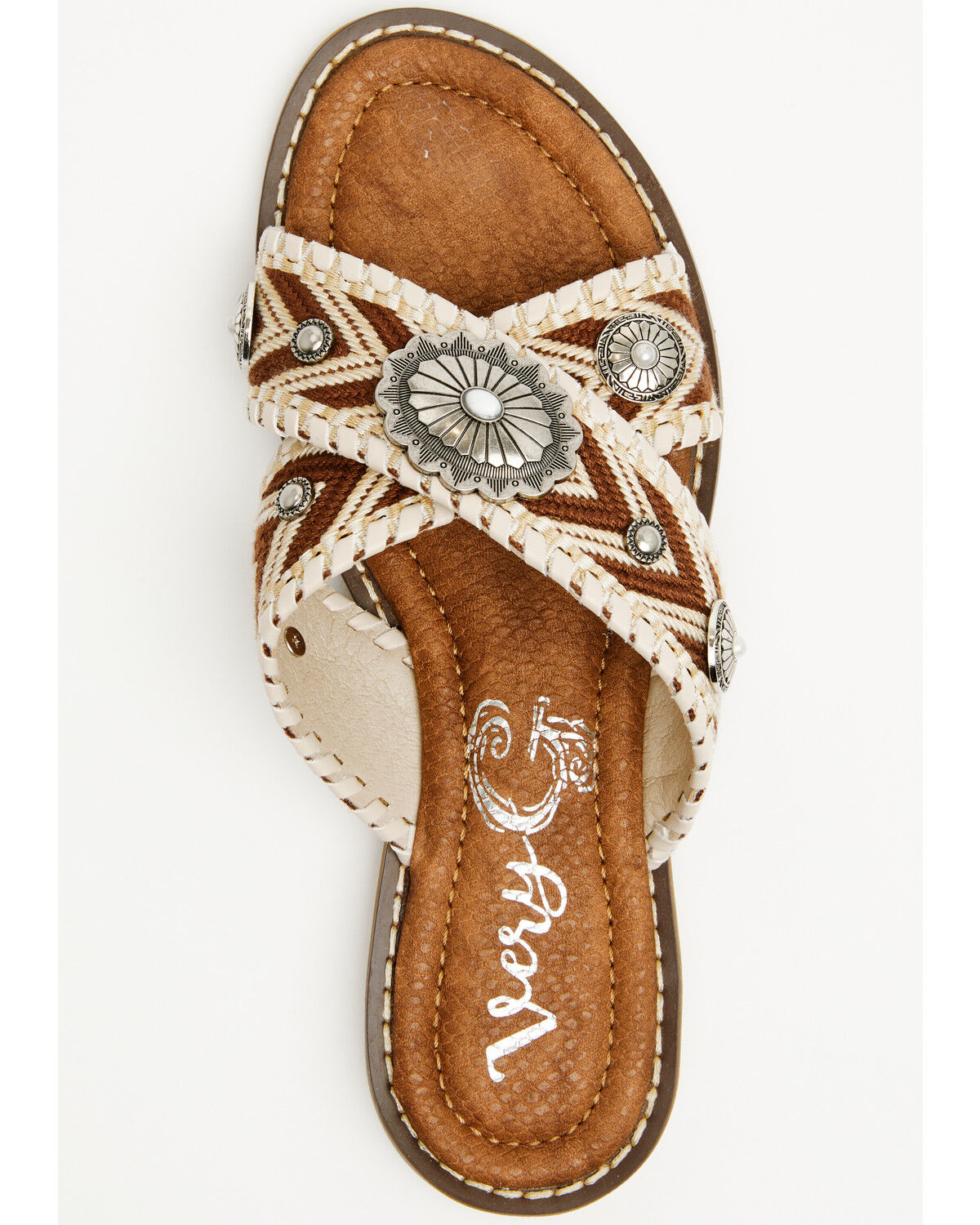 Image #6 - Very G Women's Jungle Concho Sandals, Cream, hi-res