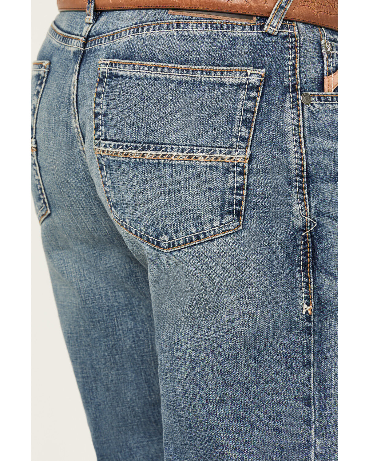 Image #4 - Ariat Men's M4 Soquel Sebastian Medium Wash Relaxed Bootcut Rigid Jeans, Medium Wash, hi-res