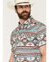 Image #2 - Rock & Roll Denim Men's Tek Southwestern Print Short Sleeve Snap Stretch Western Shirt, Natural, hi-res