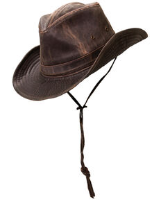 Cody James Men's Brown Outback Weathered Sun Hat, Brown, hi-res