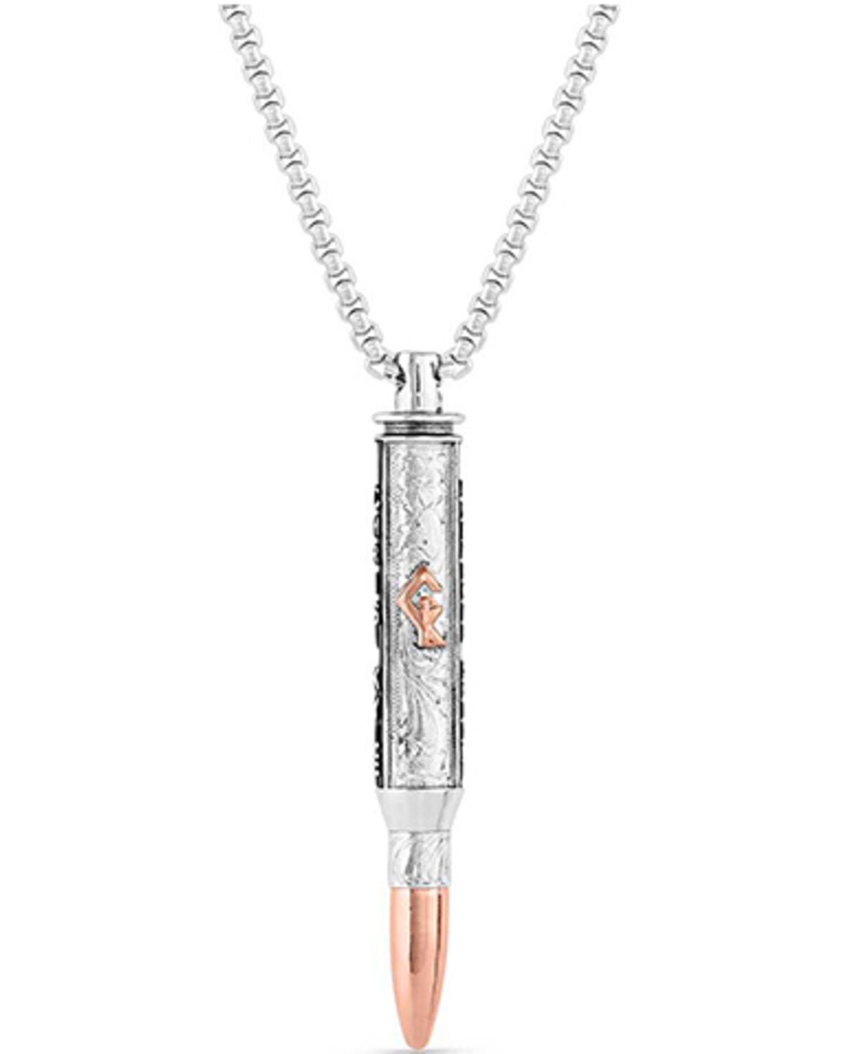 Image #2 - Montana Silversmiths Men's Chris Kyle Necklace, Silver, hi-res