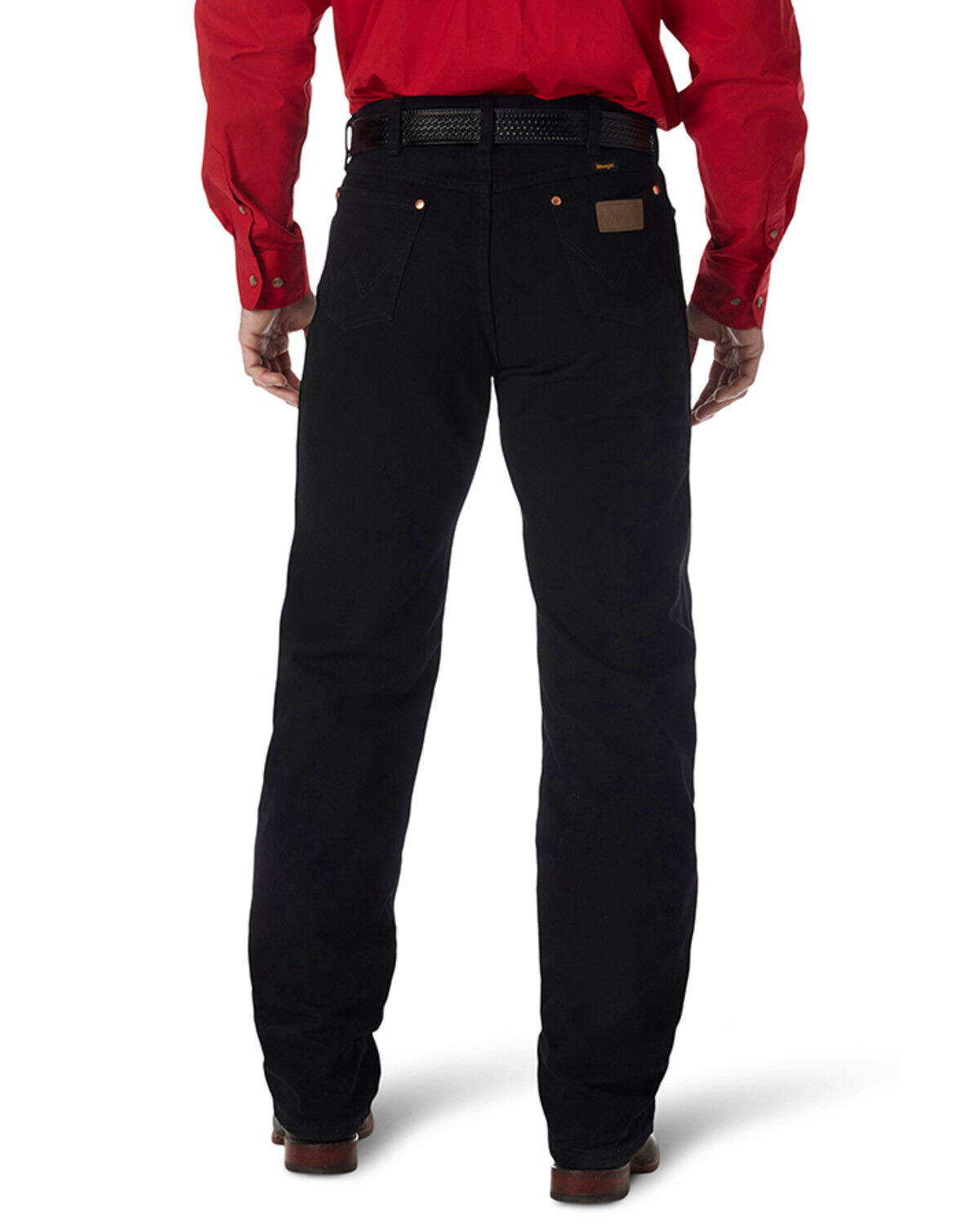 Image #3 - Wrangler Men's 13MWZ Cowboy Cut Original Fit Denim Jeans - Big, Black, hi-res