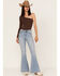 Image #3 - Shyanne Women's Light Wash Mid Rise Signature Embroidery Bootcut Jeans, Dark Medium Wash, hi-res