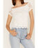 Image #3 - Panhandle Women's Off Shoulder Lace Top, White, hi-res