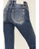 Image #2 - Miss Me Women's Medium Wash Mid Rise Border Stitch Bootcut Stretch Denim Jeans, Medium Wash, hi-res