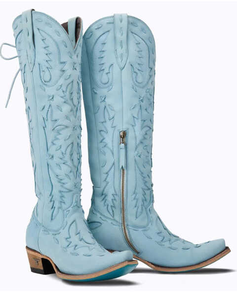 Lane Women's Reverie Tall Western Boots - Snip Toe , Blue, hi-res