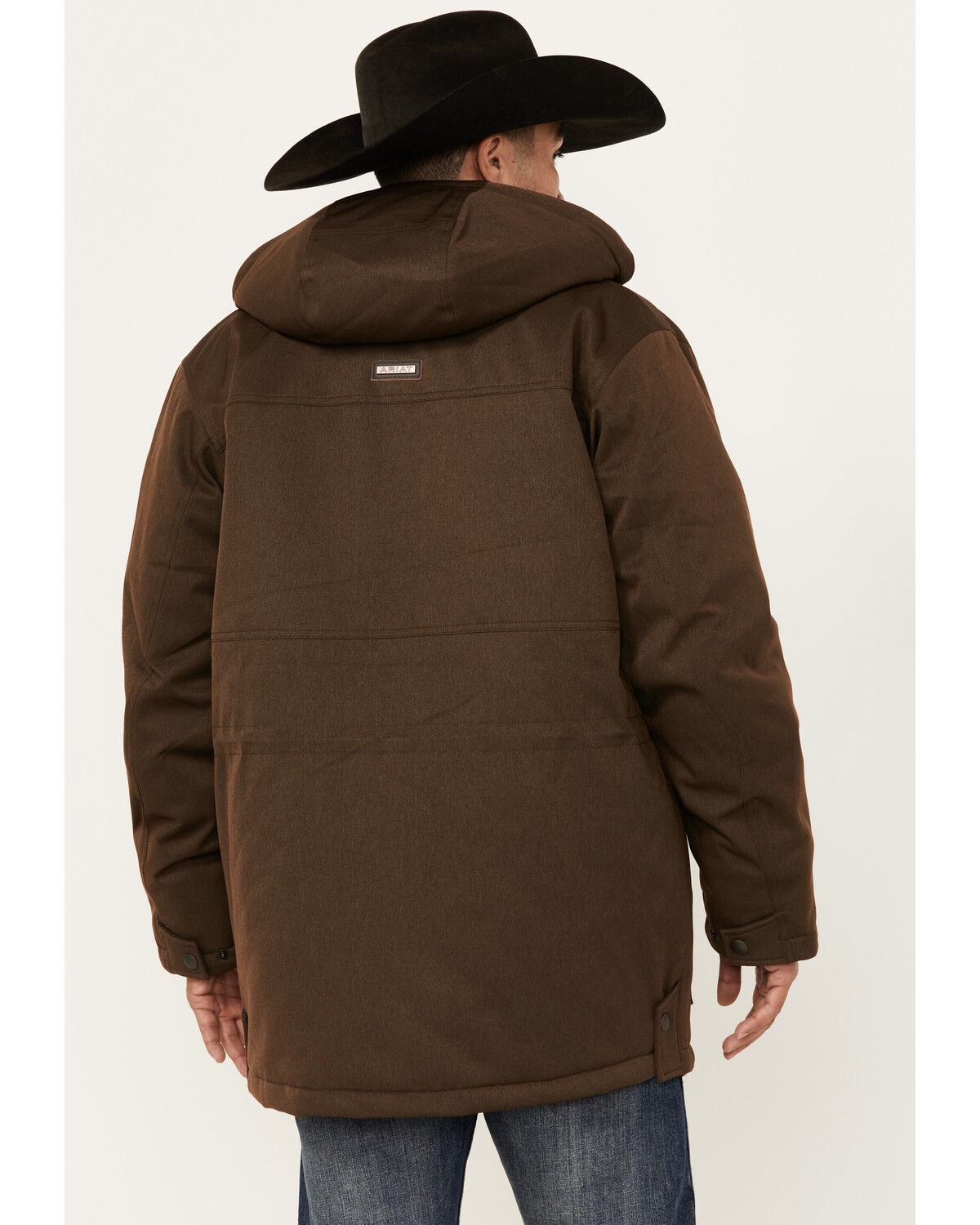 Image #4 - Ariat Men's Abilene Heavyweight Hooded Insulated Parka Jacket, Brown, hi-res
