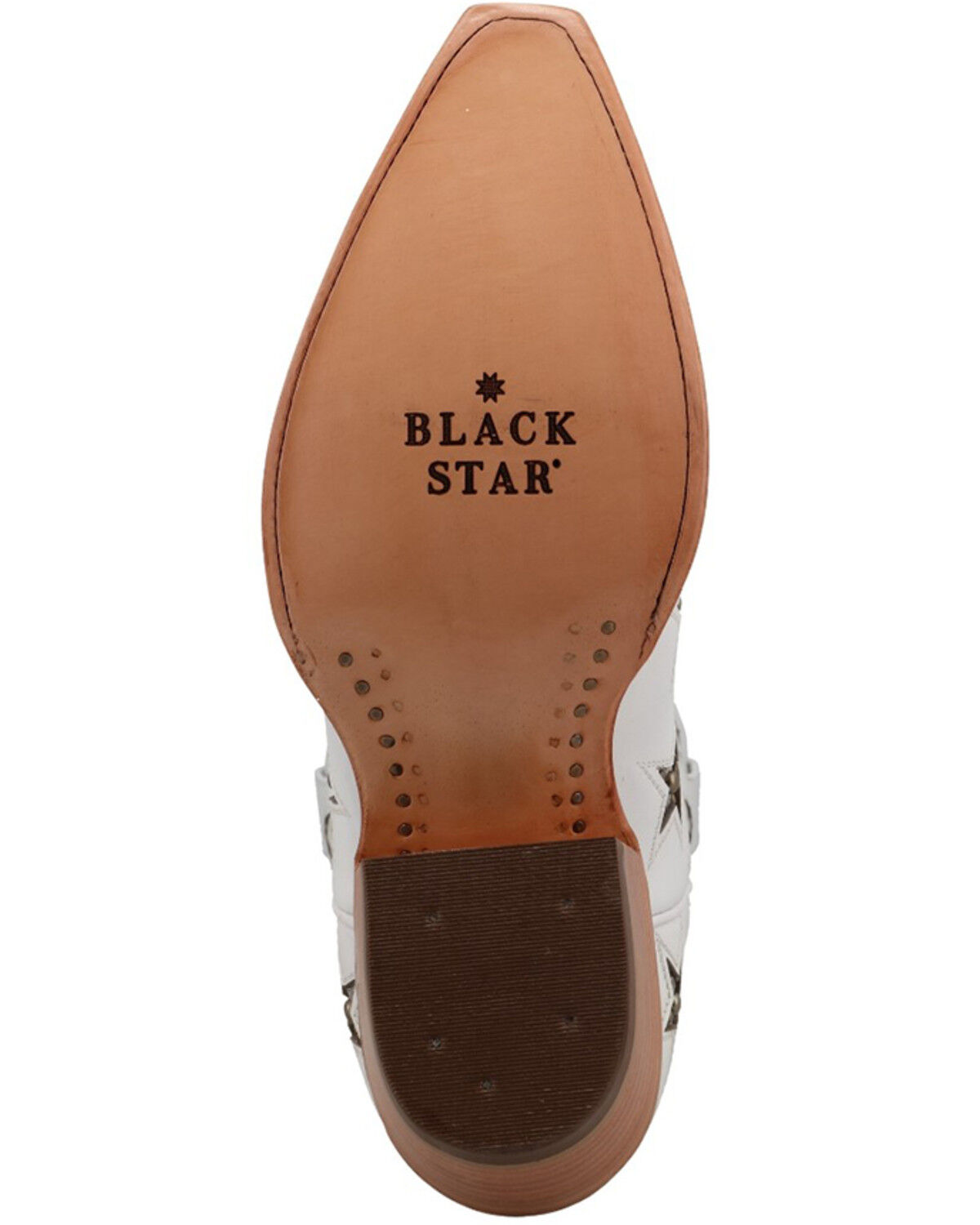 Image #7 - Black Star Women's Marfa Star Inlay Studded Western Boots - Snip Toe, Silver, hi-res
