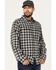 Image #2 - Brothers and Sons Men's Everyday Plaid Button Down Western Flannel Shirt, Black, hi-res