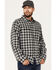 Image #2 - Brothers and Sons Men's Everyday Plaid Button Down Western Flannel Shirt , Black, hi-res
