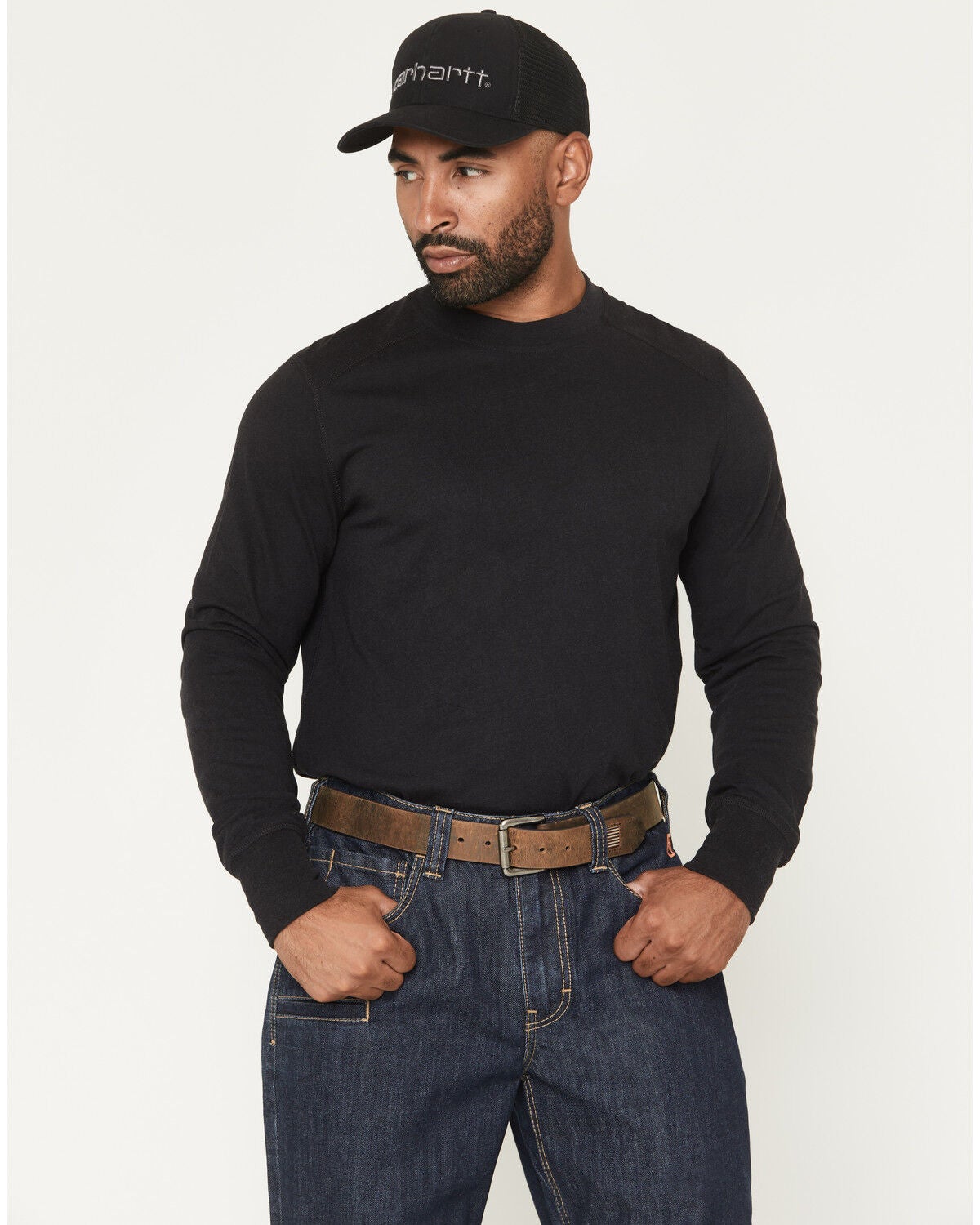 Hawx Men's FR Baselayer Long Sleeve Work Shirt, Black, hi-res