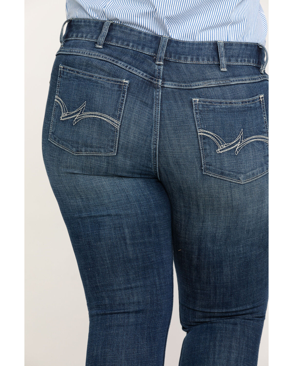 Image #4 - Wrangler Women's Dark Wash Bootcut Jeans - Plus, Indigo, hi-res