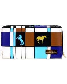 Montana West Women's Trail Of Painted Ponies Wallet, Turquoise, hi-res