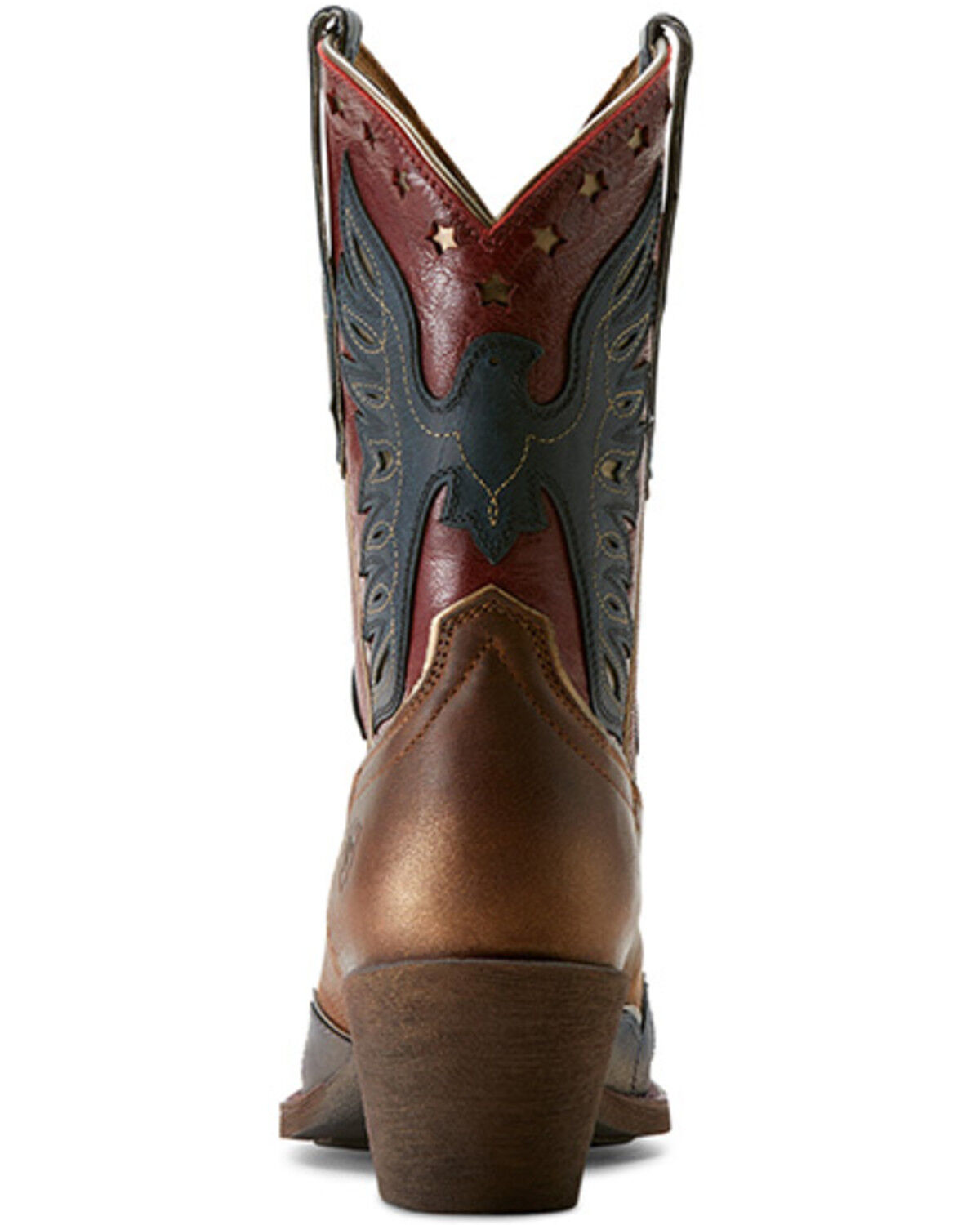 Image #3 - Ariat Women's Bravery Distressed Western Boots - Snip Toe, Brown, hi-res