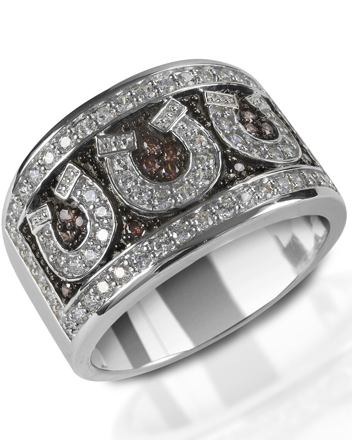 Image #1 - Kelly Herd Women's Pave Horseshoe Ring, Silver, hi-res