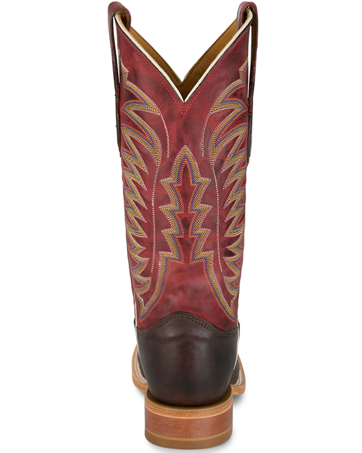 Image #5 - Justin Men's Burchett Western Boots - Square Toe, Chocolate, hi-res