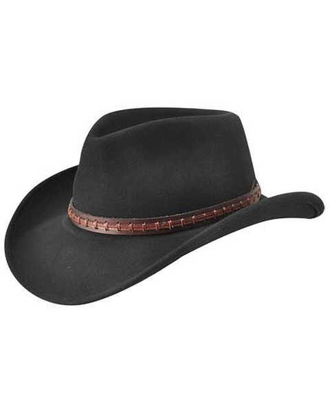 Wind River by Bailey Men's Firehole Felt Western Fashion Hat, Black, hi-res