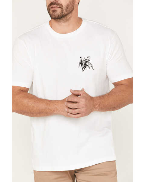 Brixton Men's West Graphic Short Sleeve Tailored T-Shirt, White, hi-res
