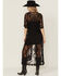 Image #4 - Shyanne Women's Embroidered Mesh Kimono, Black, hi-res