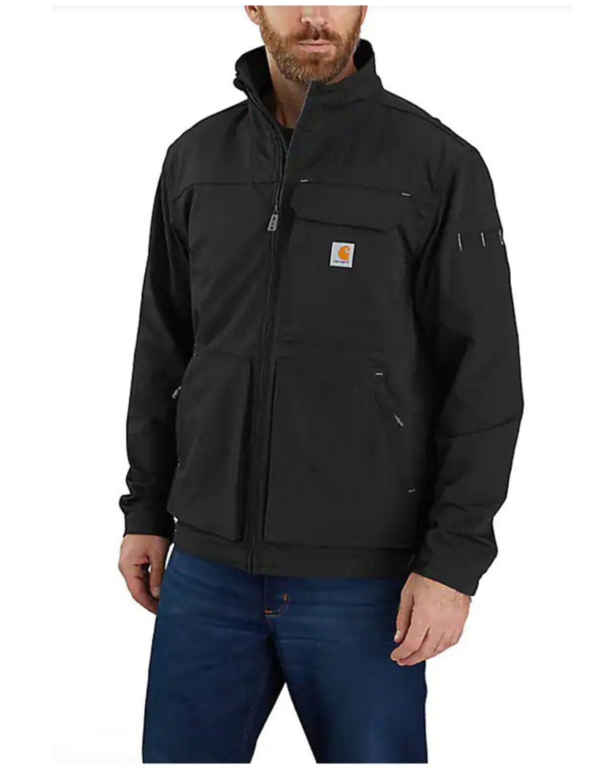 Image #1 - Carhartt Men's Super Dux Relaxed Fit Lightweight Zip-Front Work Jacket - Tall, Black, hi-res