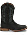 Image #2 - Justin Men's Tallyman Black Western Boots - Wide Square Toe, Black, hi-res