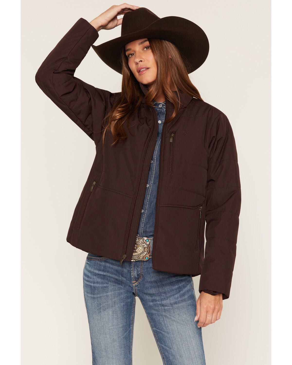 Ariat Women's Titan Concealed Carry Insulated Jacket, Chocolate, hi-res