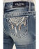 Image #2 - Grace In LA Girls' Medium Wash Dreamcatcher Bootcut Stretch Denim Jeans, Blue, hi-res