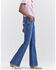 Image #2 - Wrangler® X Barbie™ Women's Medium Wash High Rise Westward Pink Patch Stretch Bootcut Jeans , Medium Wash, hi-res