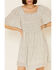 Very J Women's Flutter Sleeve Polka Dot Print Dress, White, hi-res