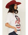 Image #2 - Wrangler Women's Rider Logo Short Sleeve Graphic Tee, White, hi-res