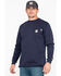 Image #1 - Carhartt Men's FR Long Sleeve Pocket Work Shirt, Navy, hi-res